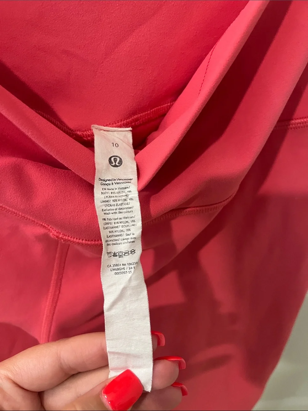 Lululemon Cropped Leggings Sz 10